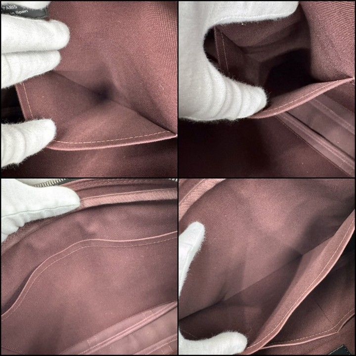 Louis Vuitton Porte Documents Voyage PM Business Bag Monogram Macassar Brown Black