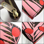 Louis Vuitton Zippy Wallet Monogram Jungle Dot Brown Pink