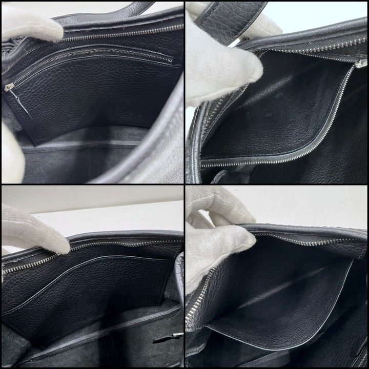 Hermes Trim 31 Shoulder Bag Black Togo