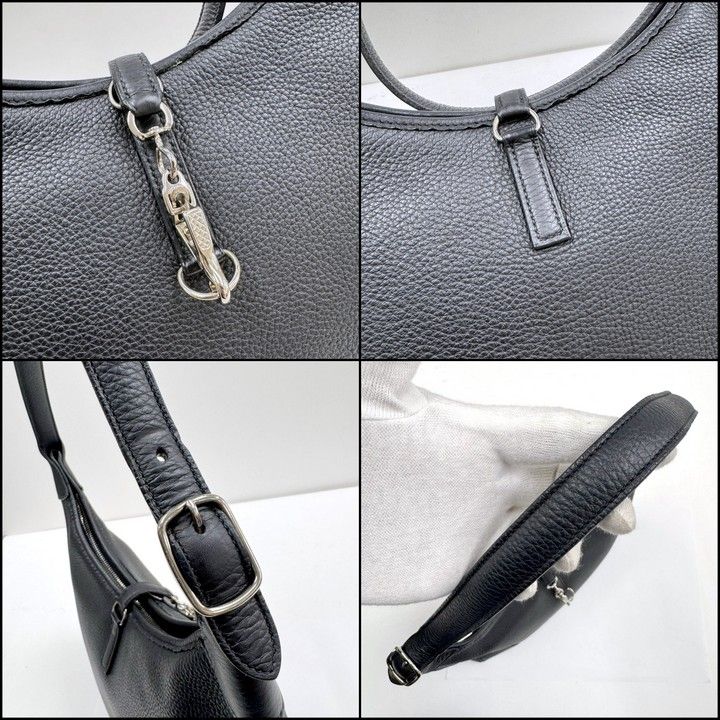 Hermes Trim 31 Shoulder Bag Black Togo