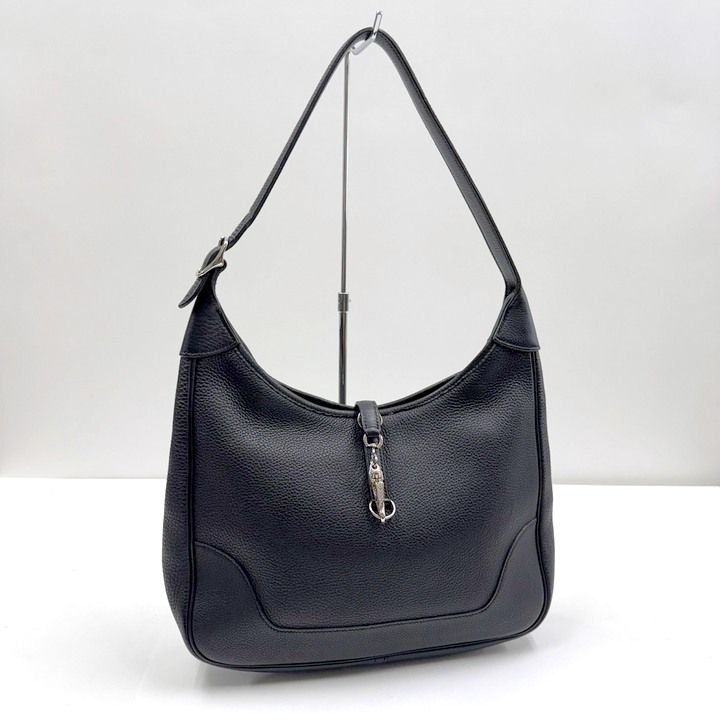Hermes Trim 31 Shoulder Bag Black Togo