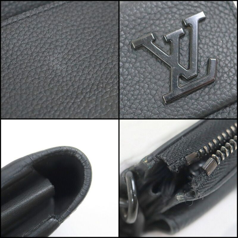 Louis Vuitton Aerogram Zippy Wallet Leather Black