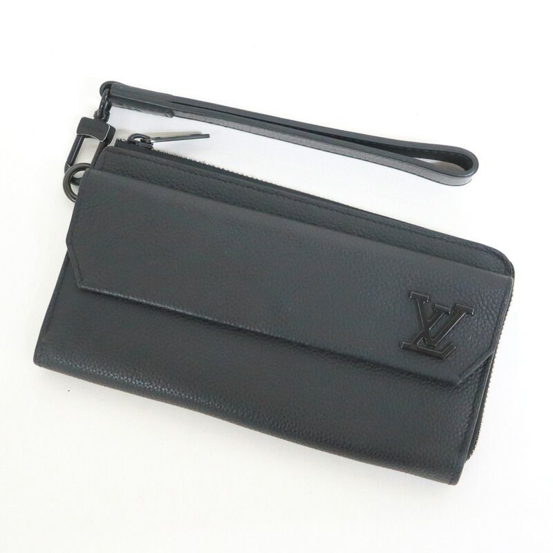 Louis Vuitton Aerogram Zippy Wallet Leather Black