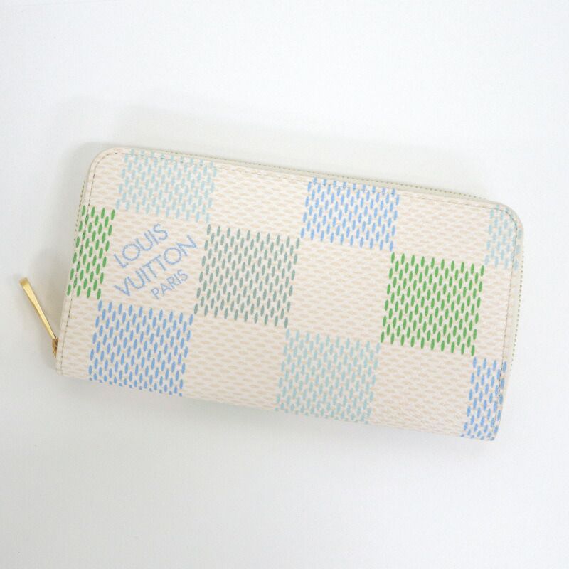 Louis Vuitton Zippy Wallet Damierlicious Pistachio Green