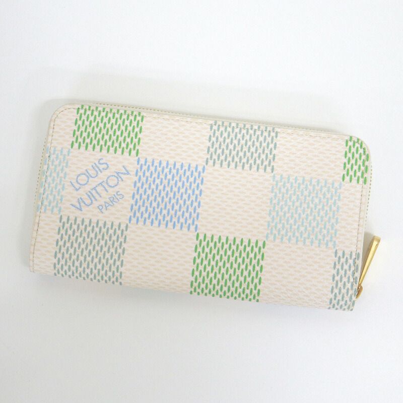 Louis Vuitton Zippy Wallet Damierlicious Pistachio Green