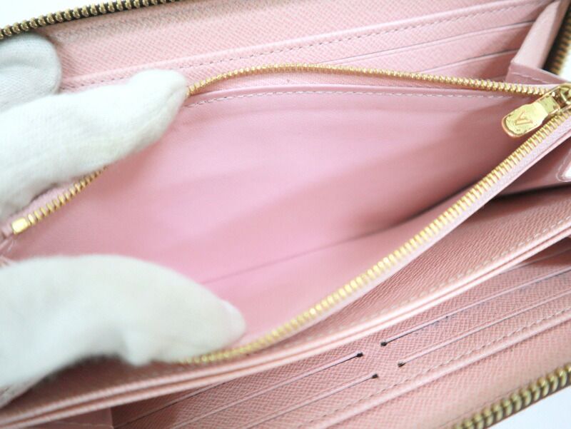 Louis Vuitton Zippy Wallet Monogram Rose Velours Rose Ballerine