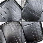 Gucci Zip Around Organizer GG Embossed Black Silver Leather Coin Purse