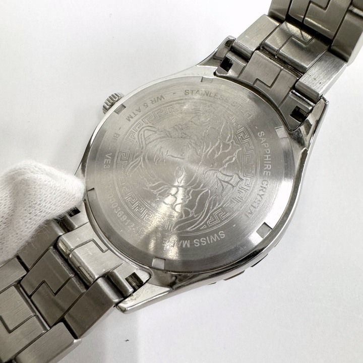 Versace Helenium Watch Ss Qz Blue Dial :silver