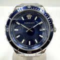 Versace Helenium Watch Ss Qz Blue Dial :silver