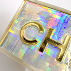 Chanel Barrette Hair Clip Clear Gold :