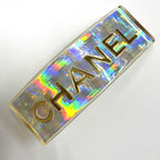 Chanel Barrette Hair Clip Clear Gold :