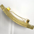 Chanel Barrette Hair Clip Clear Gold :
