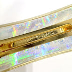 Chanel Barrette Hair Clip Clear Gold :