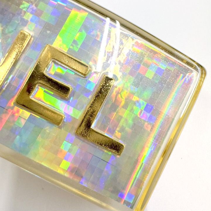Chanel Barrette Hair Clip Clear Gold :