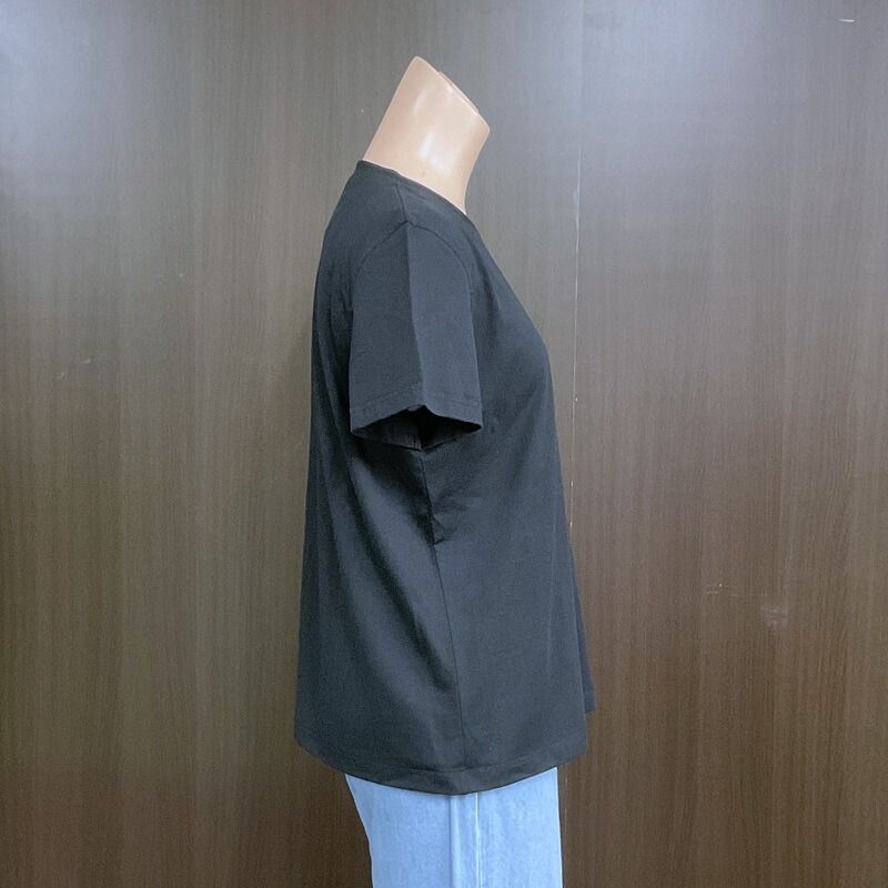 Hermes T-Shirt Short Sleeve Embroidery Black 40