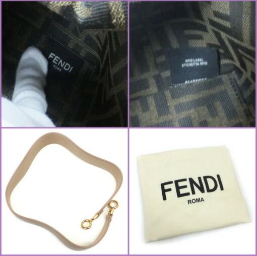 Fendi Fast Shoulder Bag Nappa Leather Pink Gold