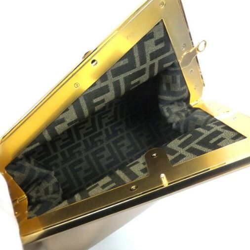 Fendi Fast Shoulder Bag Nappa Leather Pink Gold