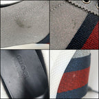 Gucci Glitter Web Stud Sneakers Silver Lame 9 :silver