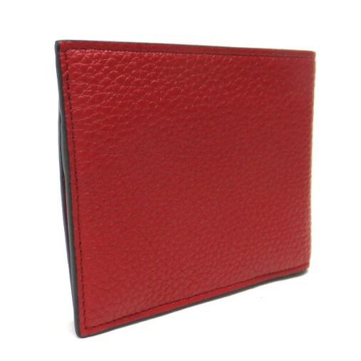 Fendi Bifold Compact Wallet Leather Red :red