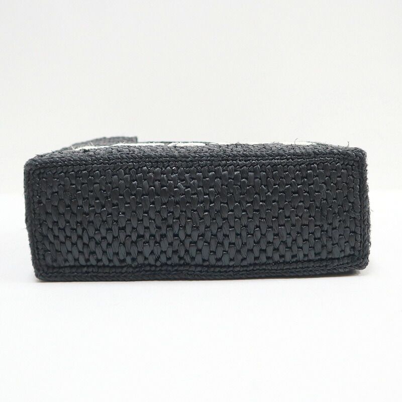 Loewe Font Tote Small Raffia Black