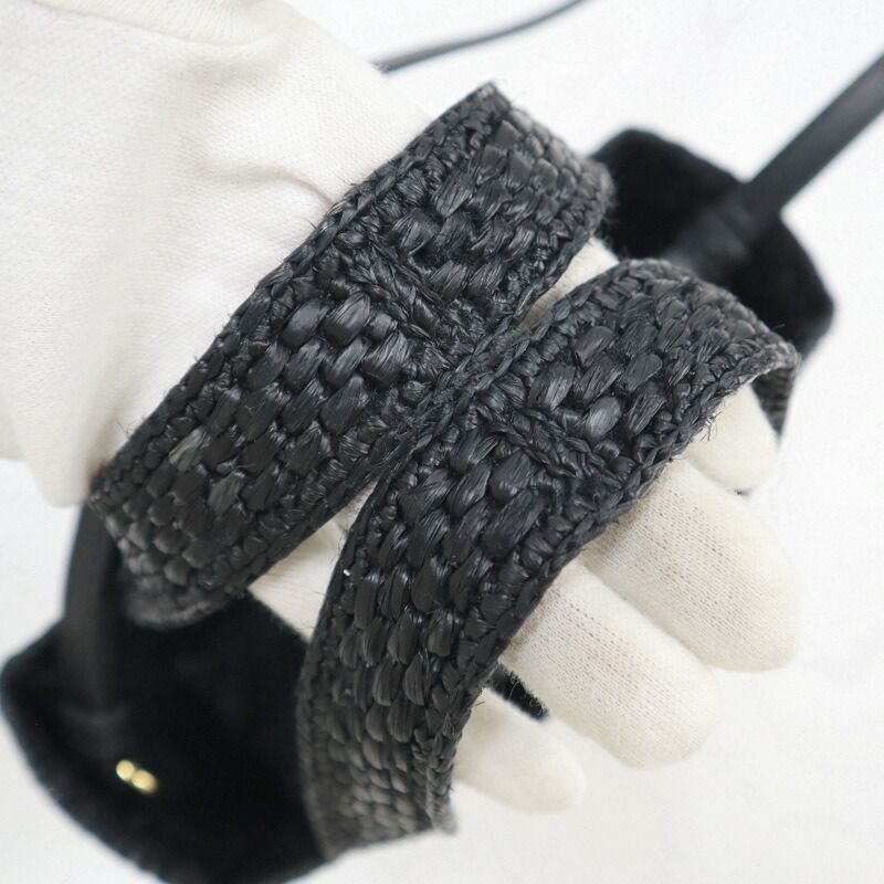 Loewe Font Tote Small Raffia Black