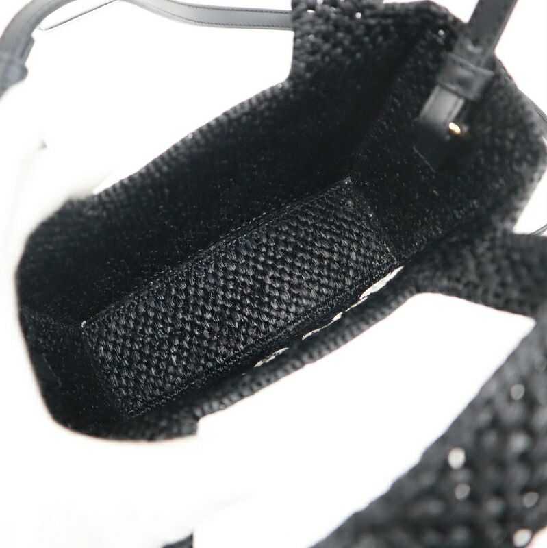 Loewe Font Tote Small Raffia Black