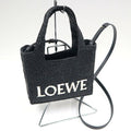 Loewe Font Tote Small Raffia Black