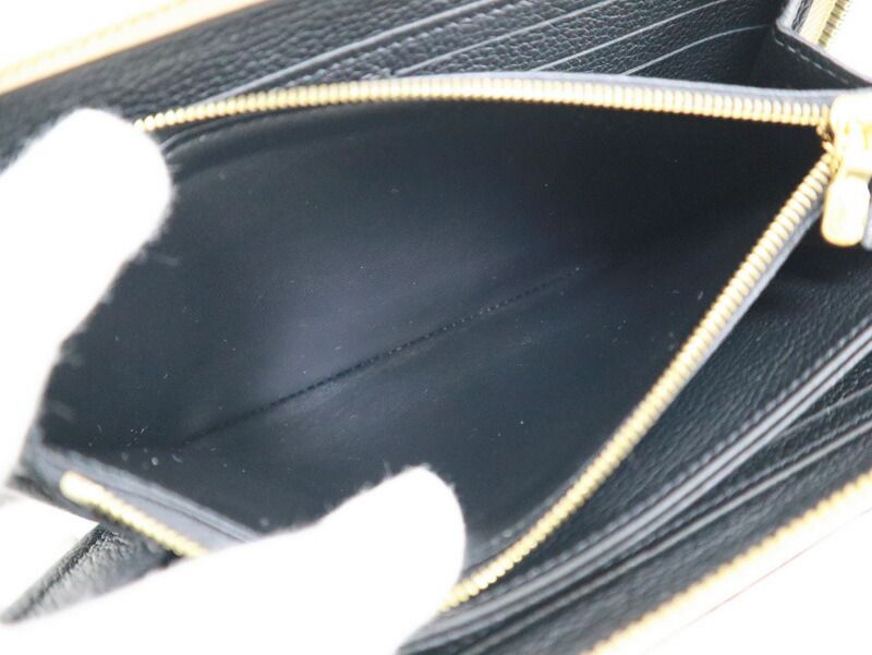 Louis Vuitton Zippy Wallet Monogram Empreinte Broderie :cles -mu Noir Black