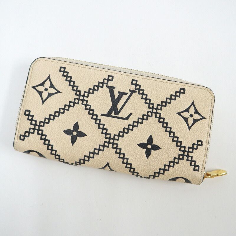 Louis Vuitton Zippy Wallet Monogram Empreinte Broderie :cles -mu Noir Black