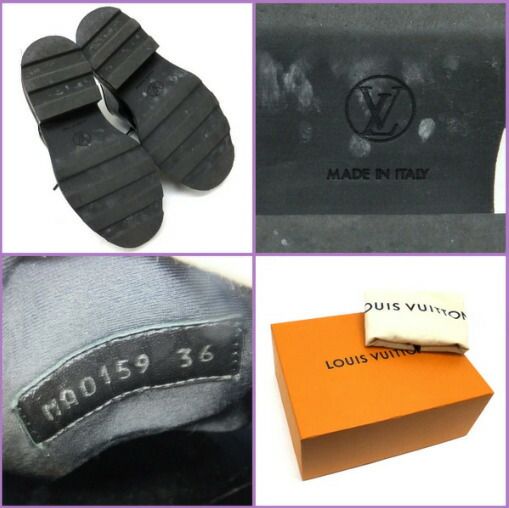 Louis Vuitton LV Bob le Derby Shoes Monogram Patent Leather Black Marking 36