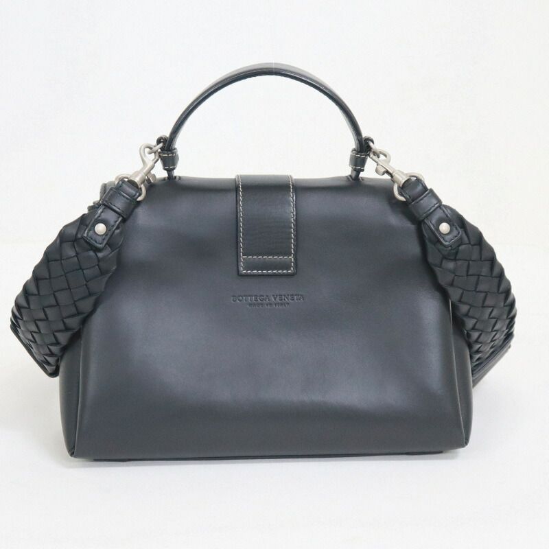 Bottega Veneta Piazza 2-Way Shoulder Bag Leather Black