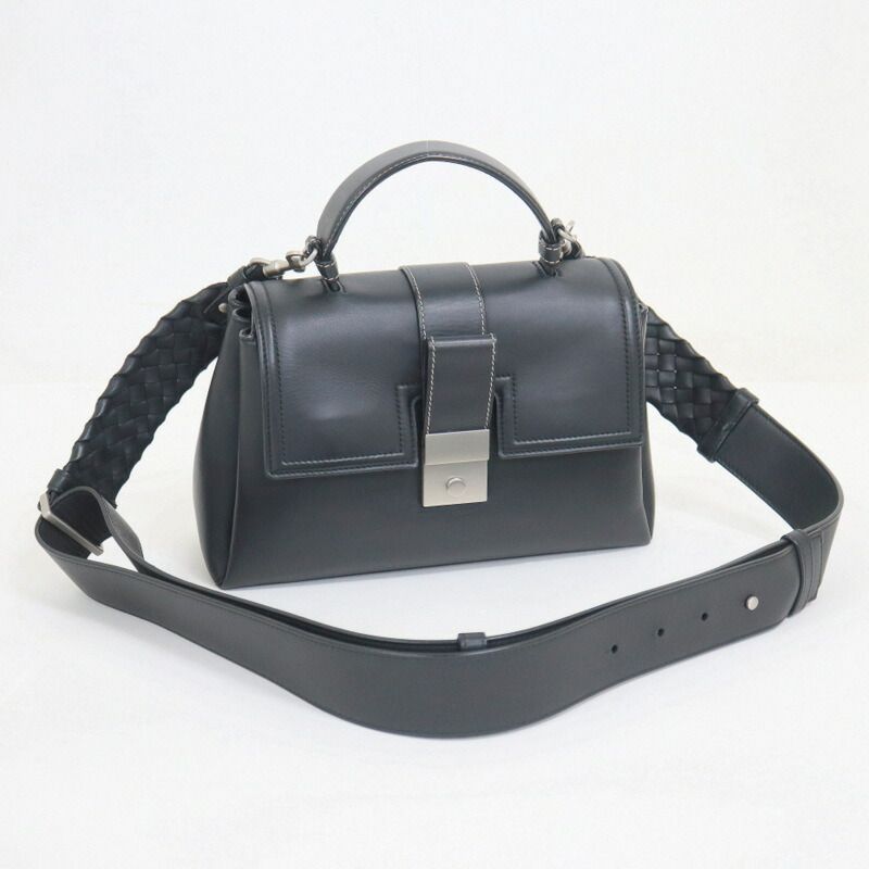Bottega Veneta Piazza 2-Way Shoulder Bag Leather Black