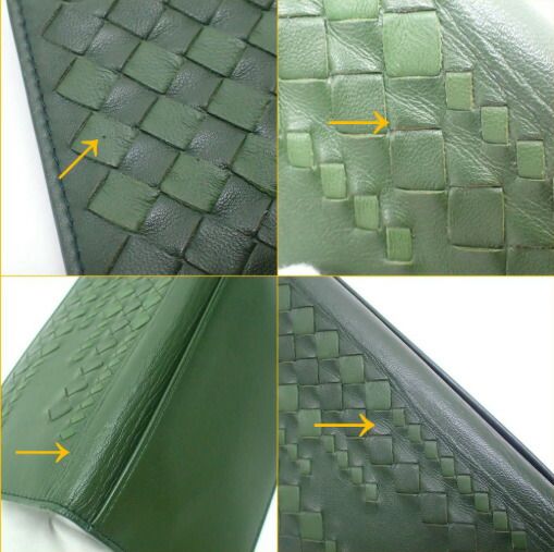 Bottega Veneta Bifold Billfold Wallet Leather Green