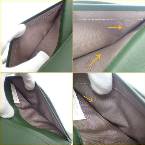 Bottega Veneta Bifold Billfold Wallet Leather Green