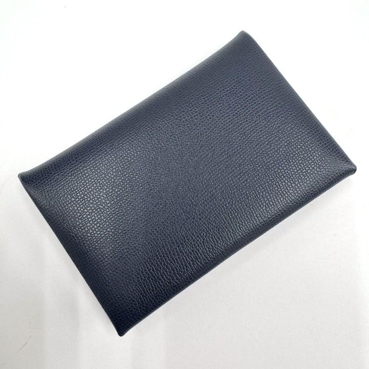 Hermes Calvi Coin Case Vo Madame :brown-nuit