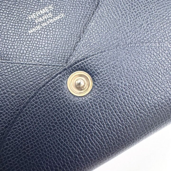 Hermes Calvi Coin Case Vo Madame :brown-nuit