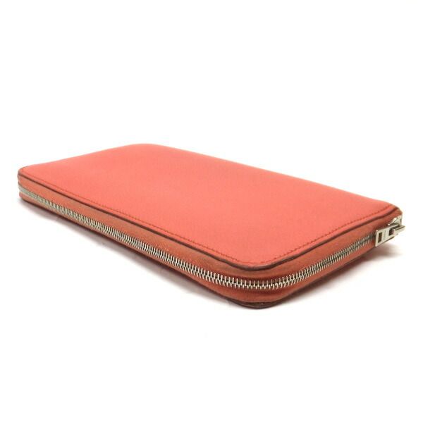Hermes Azap Long Silk in Wallet Epsom Flamingo Silver :flamingo X