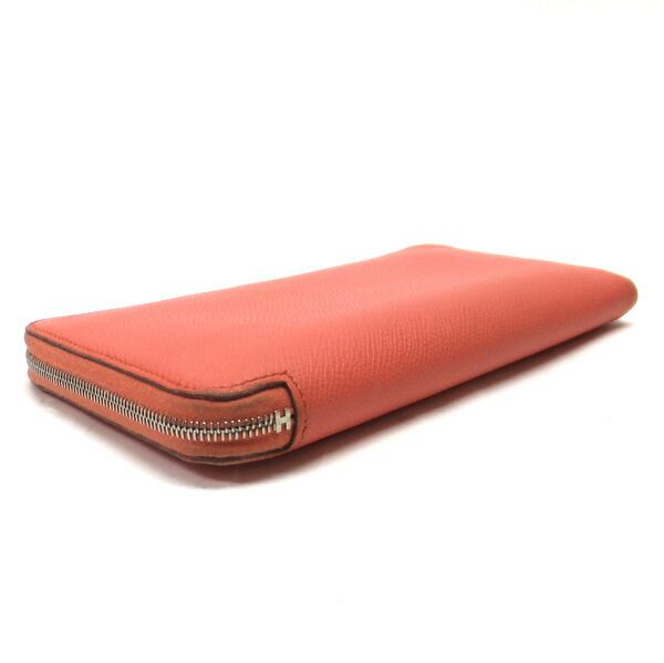 Hermes Azap Long Silk in Wallet Epsom Flamingo Silver :flamingo X