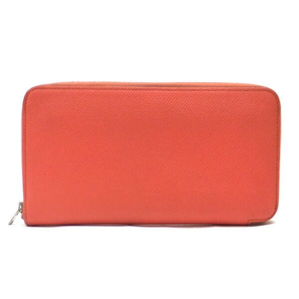 Hermes Azap Long Silk in Wallet Epsom Flamingo Silver :flamingo X