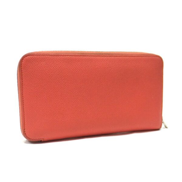 Hermes Azap Long Silk in Wallet Epsom Flamingo Silver :flamingo X