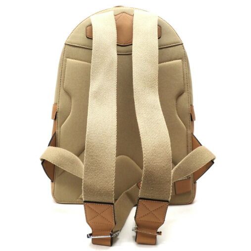 Loewe Round Backpack Canvas Calf Leather Cles Ta Warm Dessert