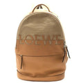 Loewe Round Backpack Canvas Calf Leather Cles Ta Warm Dessert