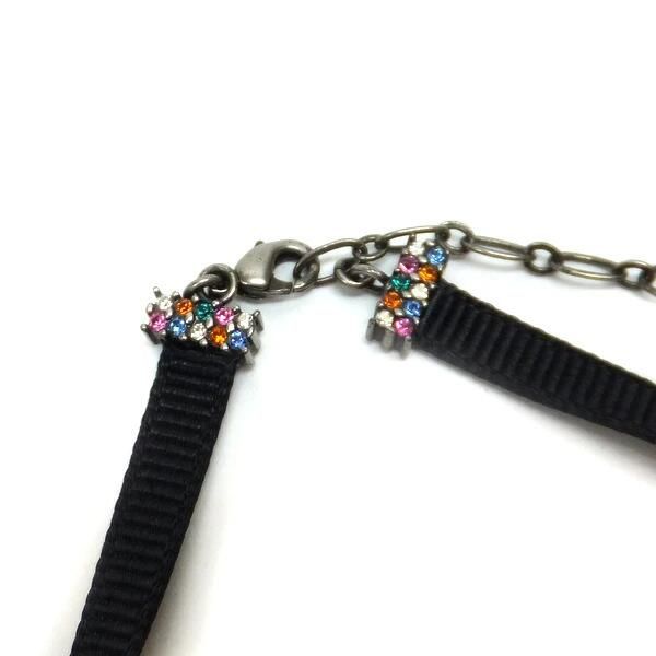 Dior Star Choker Antique Metal Black Multicolor D Porte Bonheur