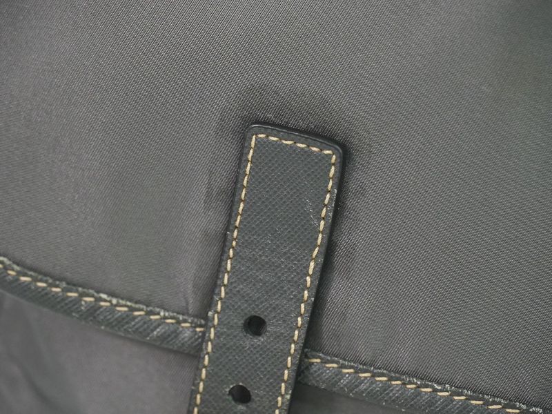 Prada Nylon Shoulder Bag Pochette Gray Outside]