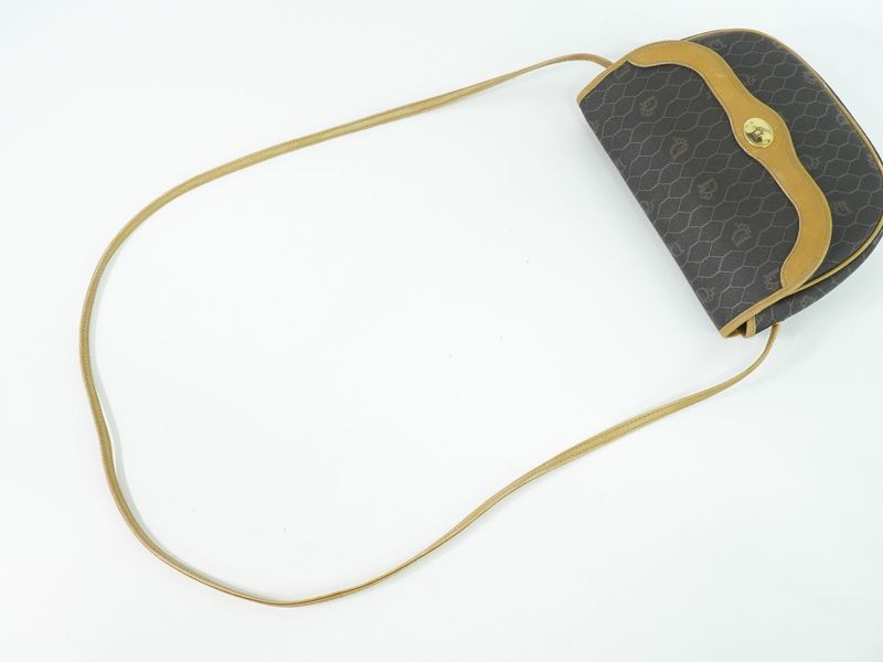 Dior Honeycomb Pattern Shoulder Bag Pochette Black Outside]