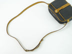 Celine Leather Shoulder Bag Pochette Black Outside]