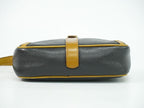Celine Leather Shoulder Bag Pochette Black Outside]