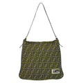Fendi Zucca Shoulder Bag Canvas Brown Outside]