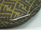 Fendi Zucca Shoulder Bag Canvas Brown Outside]