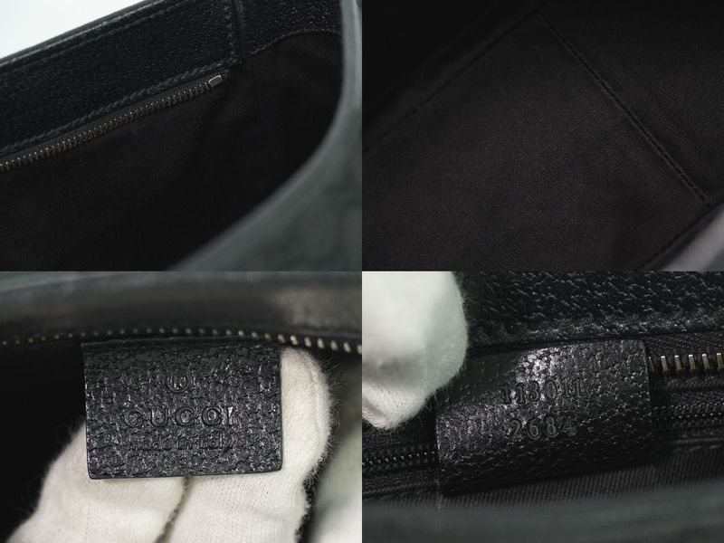 Gucci GG Canvas Tote Black Outside]